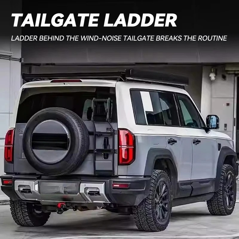 2025 Fangchengbao Leopard 5 Exterior Accessories Roof Rack Ladder Rear Door Ladder Tailgate Ladder for Byd Leopard 5 Accessories